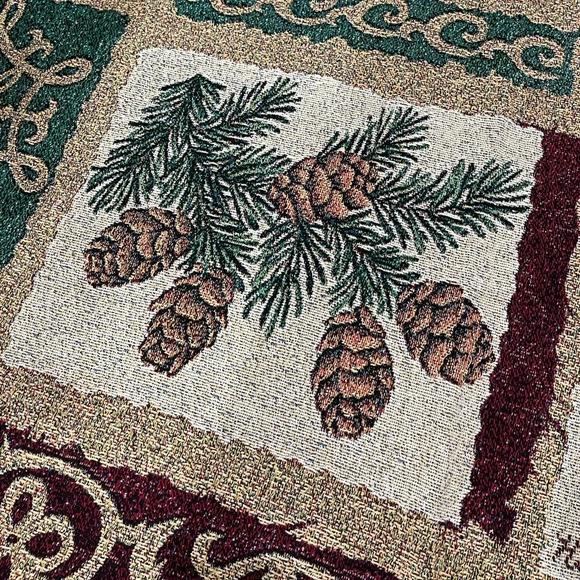 Pure Country Weavers Christmas Collage Ruth Levinson Cotton Throw Blanket 63x50 - Picture 2 of 5